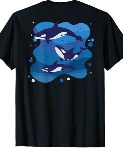 3 Orcas Swimming Killer Whale T-Shirt