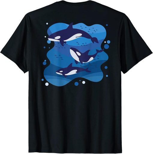 3 Orcas Swimming Killer Whale T-Shirt