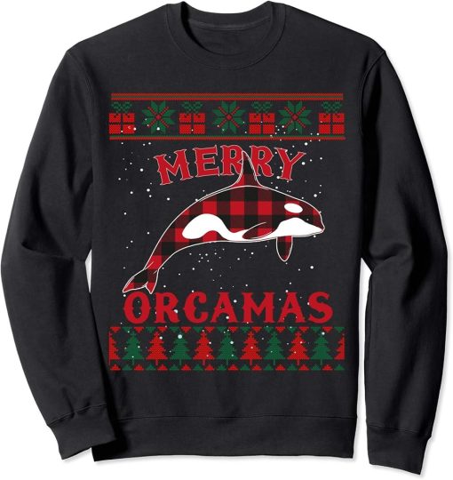 Orca Killer Whales Pajama Shirt Ugly Christmas Sweater Sweatshirt